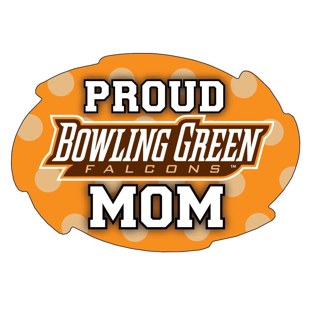 Bowling Green Falcons 5x6-Inch Swirl Shape Proud Mom NCAA - Durable School Spirit Vinyl Decal Perfect Image 1