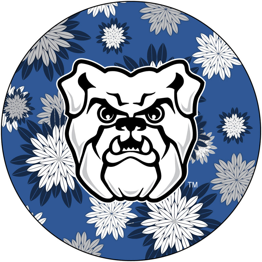 Butler Bulldogs Round 4-Inch NCAA Floral Love Vinyl Sticker - Blossoming School Spirit Decal Image 1