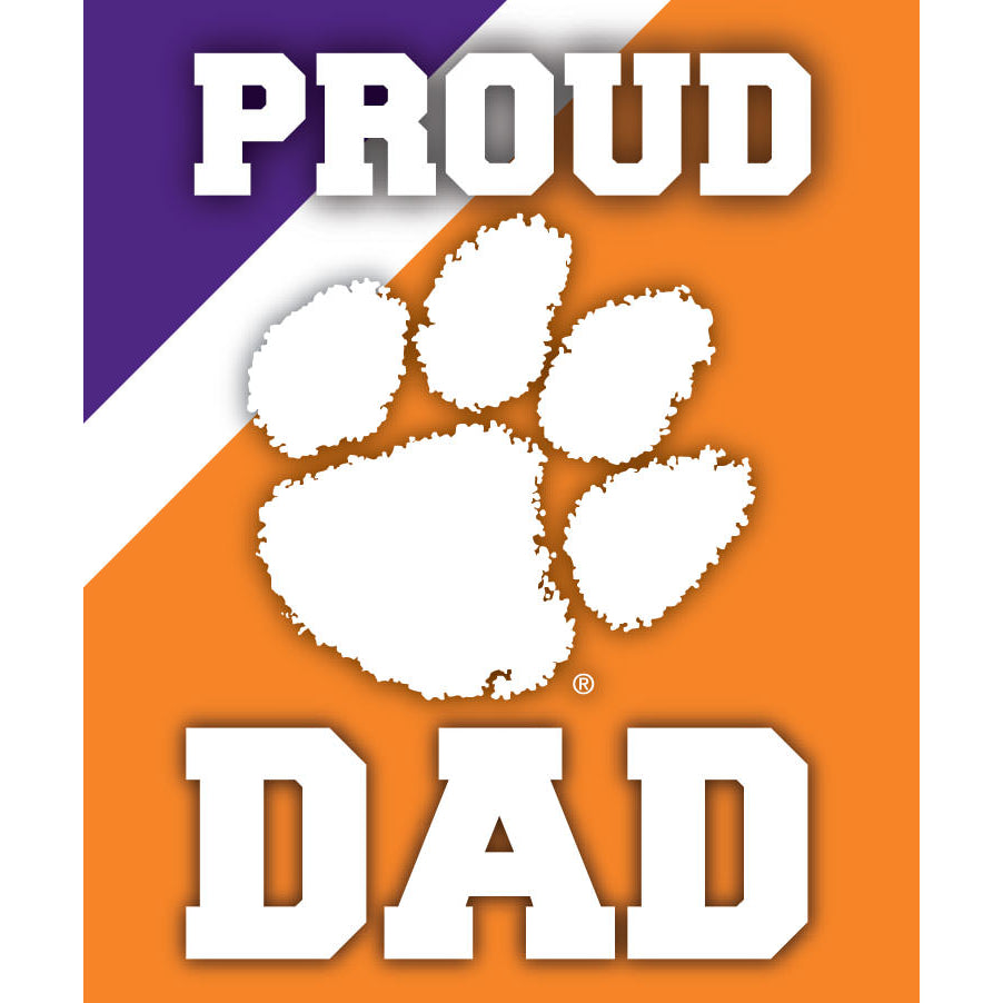 Clemson Tigers 5x6-Inch Proud Dad NCAA - Durable School Spirit Vinyl Decal Perfect Image 1