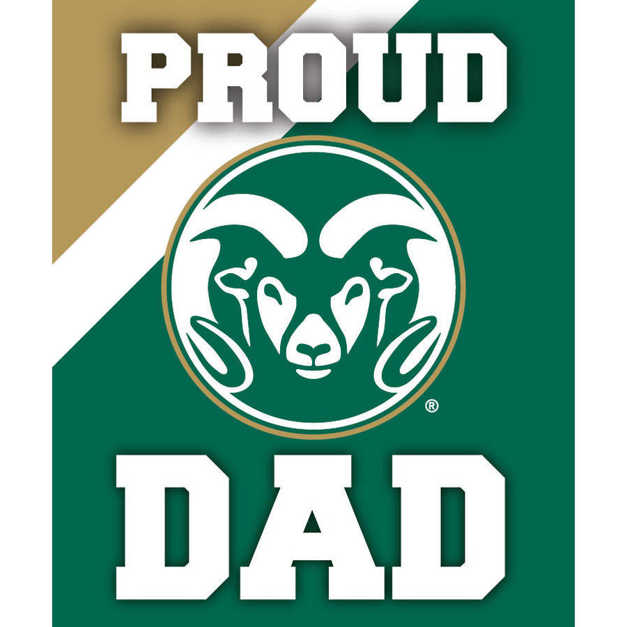 Colorado State Rams 5x6-Inch Proud Dad NCAA - Durable School Spirit Vinyl Decal Perfect Image 1