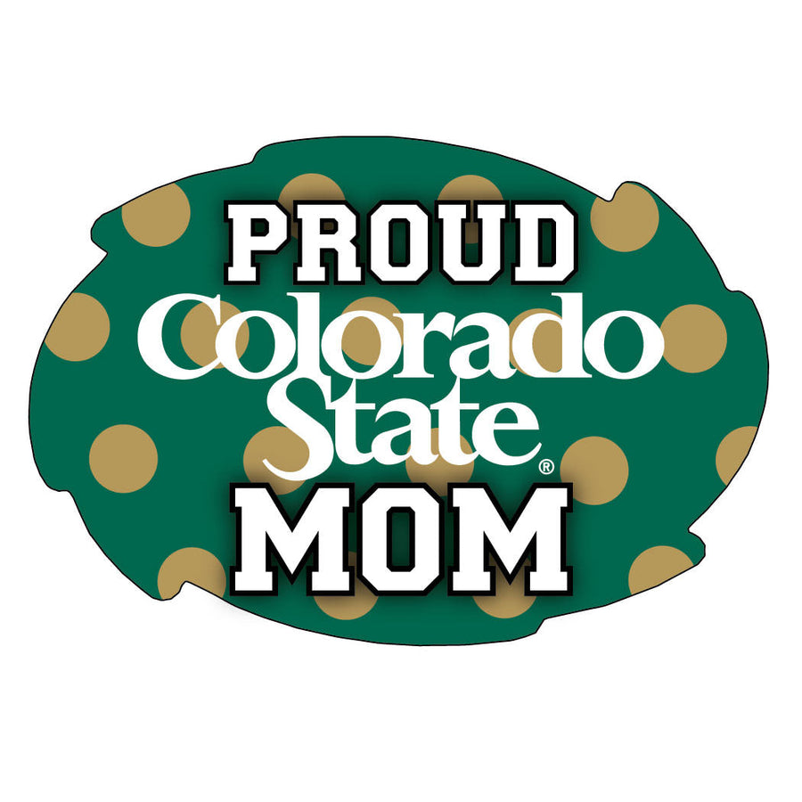 Colorado State Rams 5x6-Inch Swirl Shape Proud Mom NCAA - Durable School Spirit Vinyl Decal Perfect Image 1