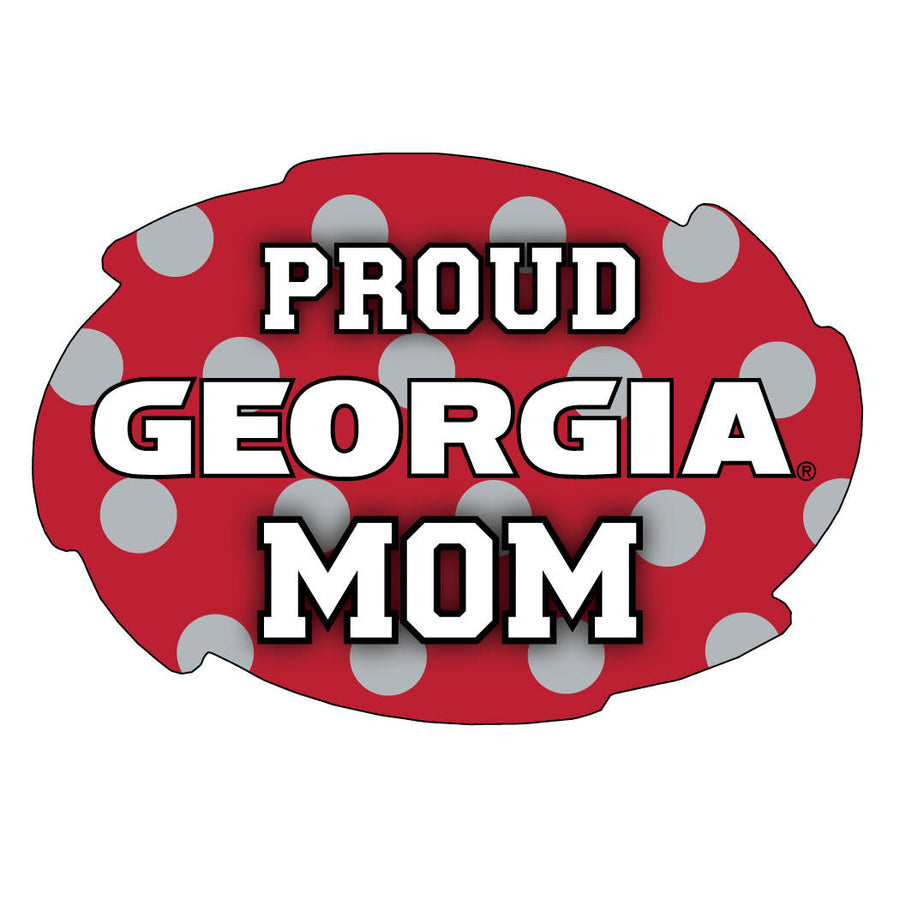 Georgia Bulldogs 5x6-Inch Swirl Shape Proud Mom NCAA - Durable School Spirit Vinyl Decal Perfect Image 1