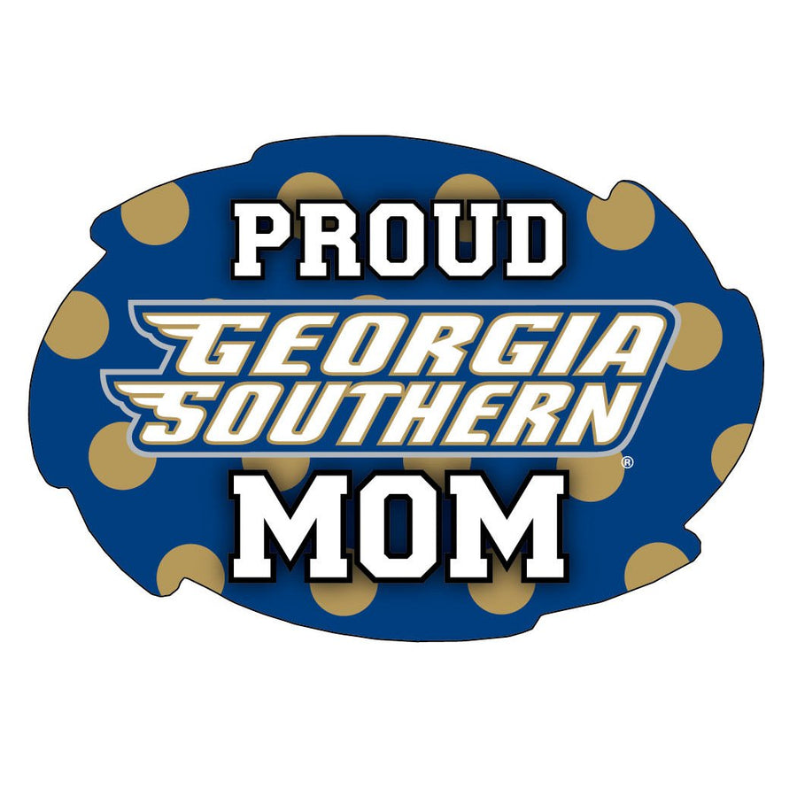 Georgia Southern Eagles 5x6-Inch Swirl Shape Proud Mom NCAA - Durable School Spirit Vinyl Decal Perfect Image 1
