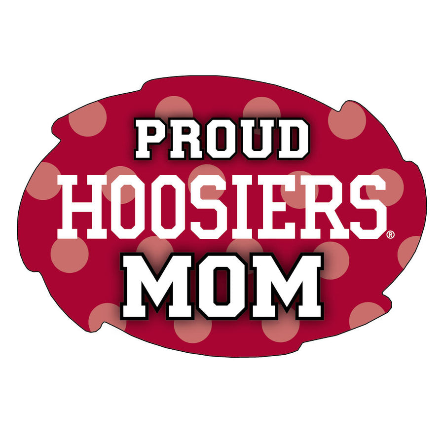 Indiana Hoosiers 5x6-Inch Swirl Shape Proud Mom NCAA - Durable School Spirit Vinyl Decal Perfect Image 1