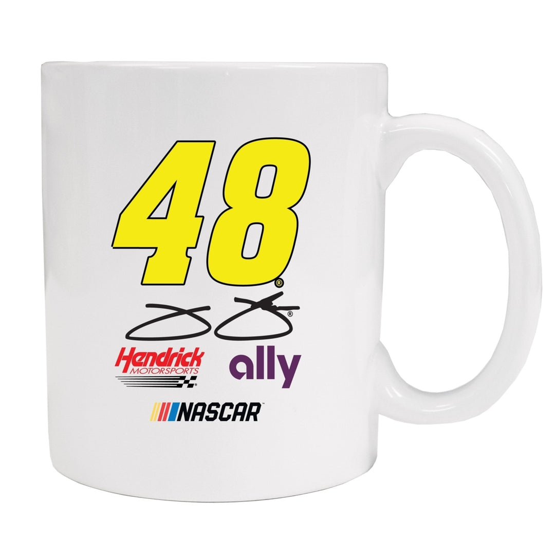 Jimmie Johnson 48 Ceramic White Mug for 2020 (White). Image 1