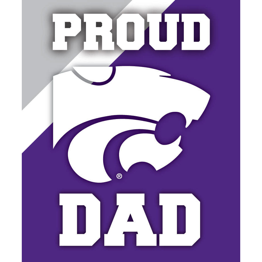 Kansas State Wildcats 5x6-Inch Proud Dad NCAA - Durable School Spirit Vinyl Decal Perfect Image 1