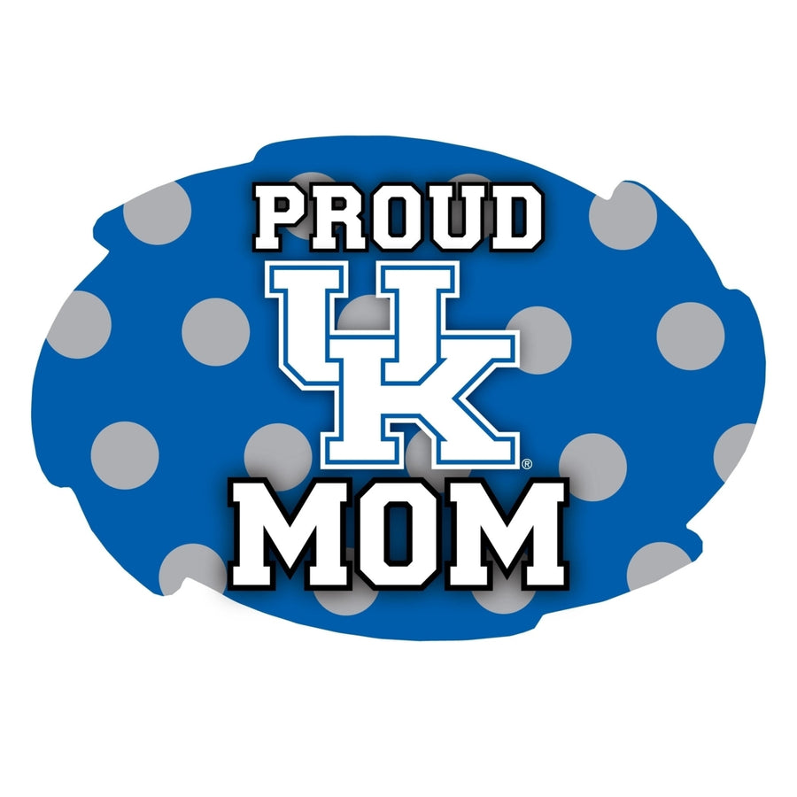 Kentucky Wildcats 5x6-Inch Swirl Shape Proud Mom NCAA - Durable School Spirit Vinyl Decal Perfect Image 1