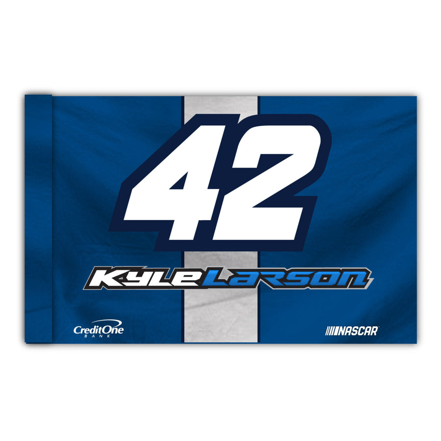 R and R Imports, Inc Kyle Larson 42 3 x 5 Flag with Car for 2020 Image 1