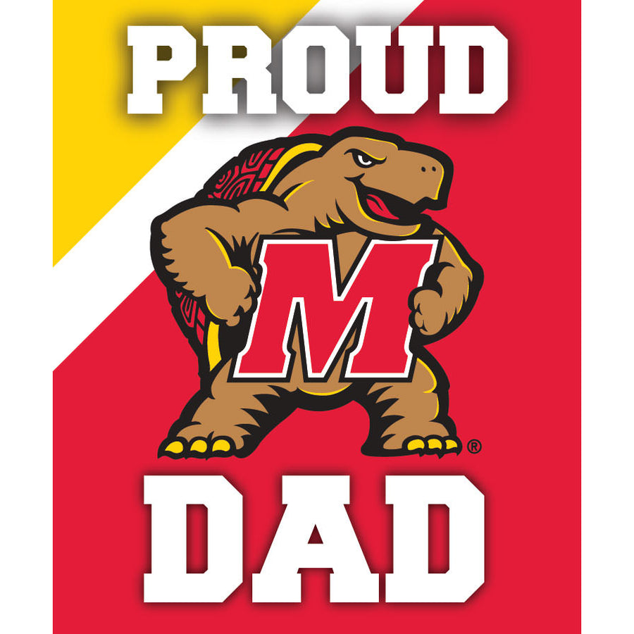 Maryland Terrapins 5x6-Inch Proud Dad NCAA - Durable School Spirit Vinyl Decal Perfect Image 1