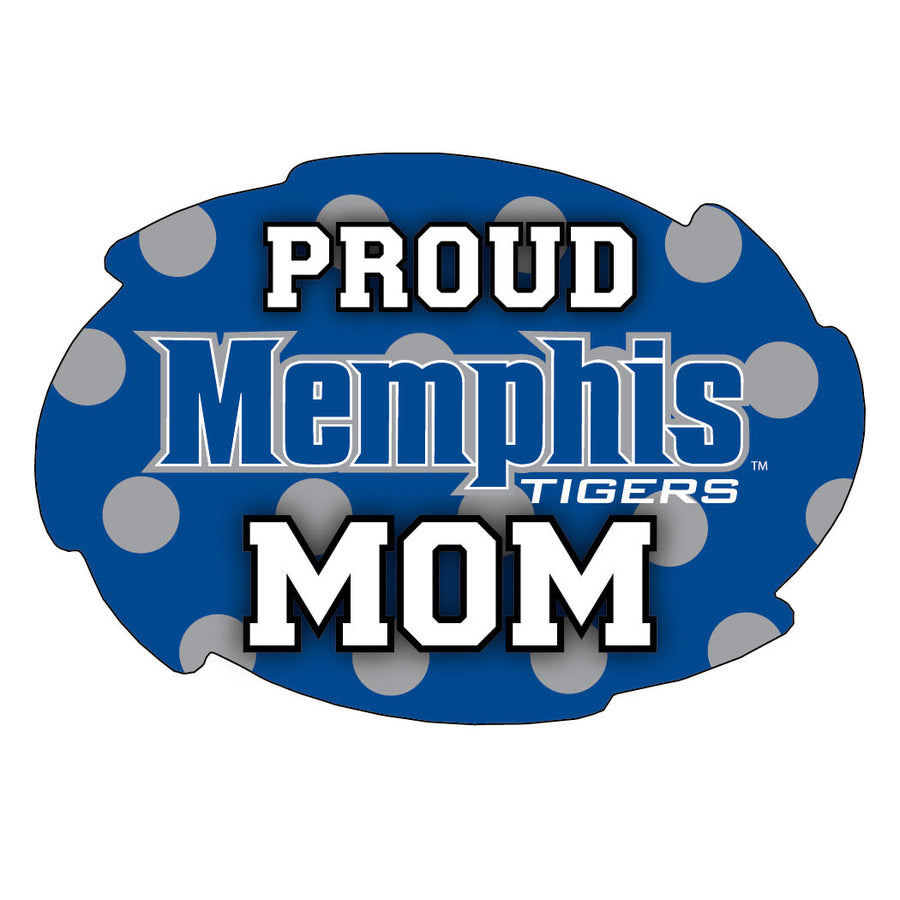 Memphis Tigers 5x6-Inch Swirl Shape Proud Mom NCAA - Durable School Spirit Vinyl Decal Perfect Image 1