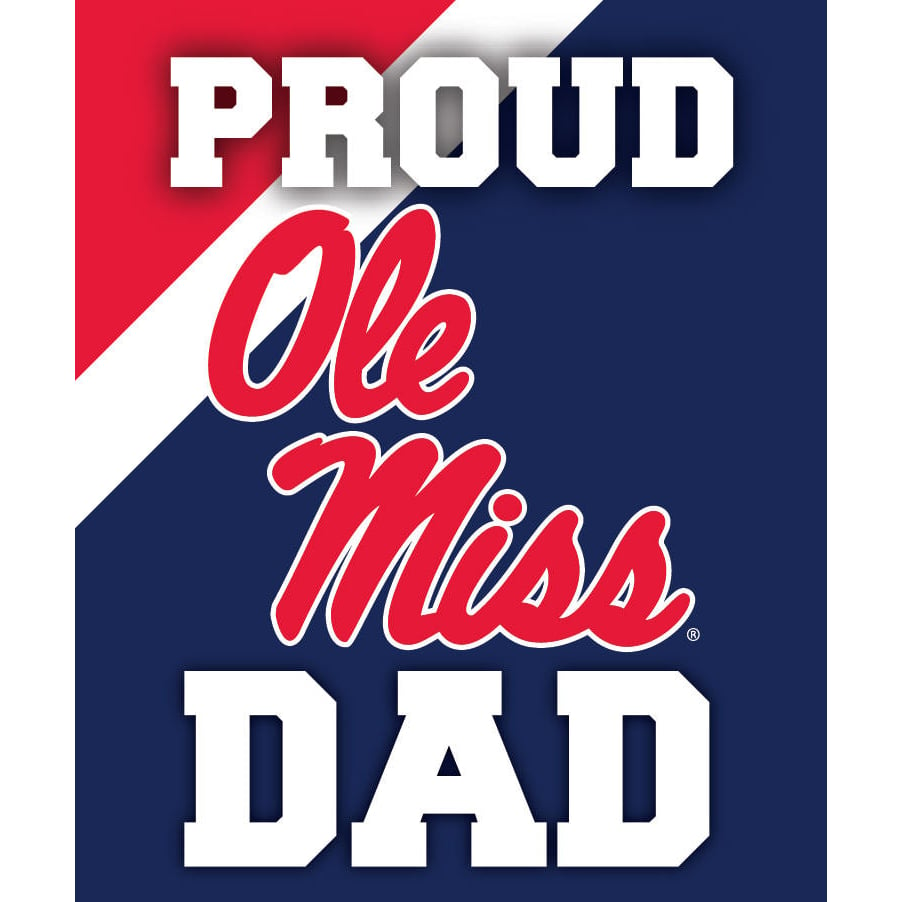 Mississippi Rebels "Ole Miss" 5x6-Inch Proud Dad NCAA - Durable School Spirit Vinyl Decal Perfect Image 1