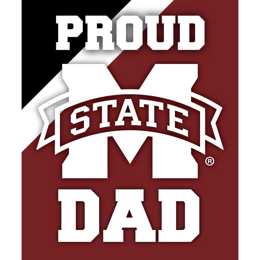 Mississippi State Bulldogs 5x6-Inch Proud Dad NCAA - Durable School Spirit Vinyl Decal Perfect Image 1