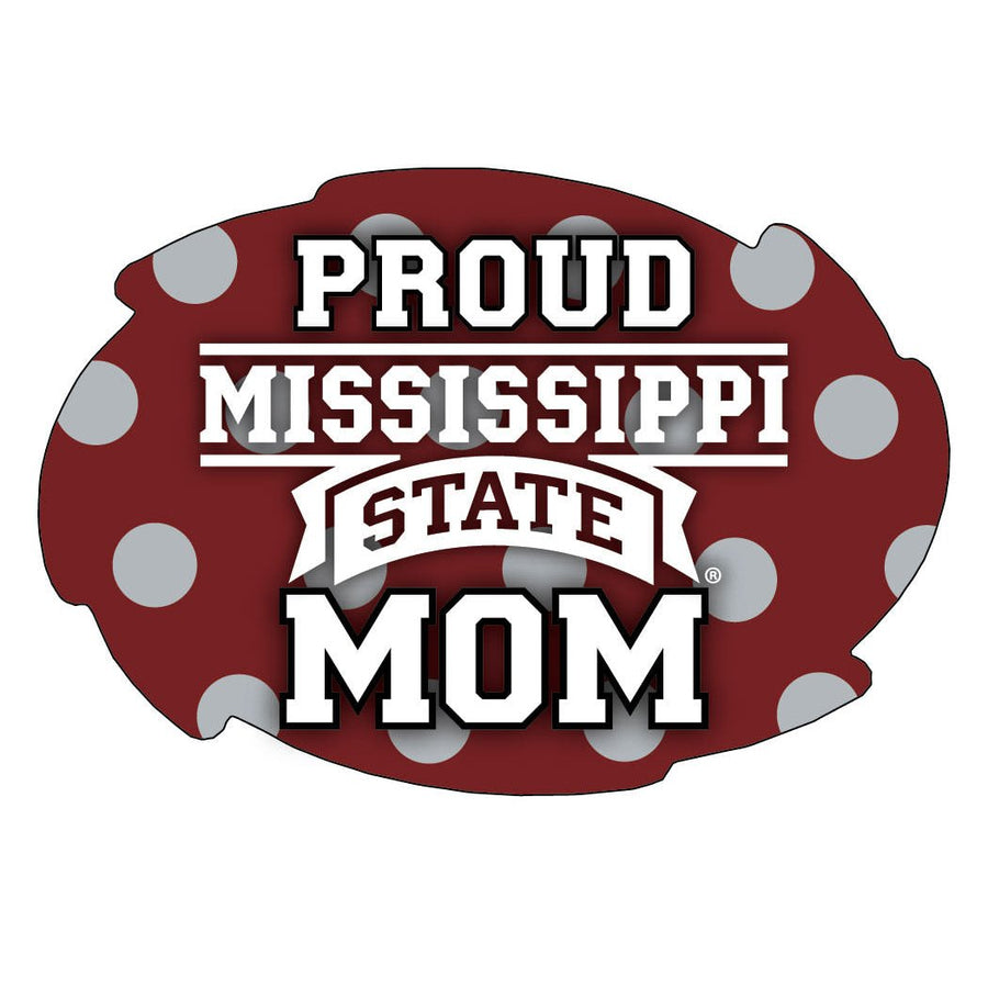 Mississippi State Bulldogs 5x6-Inch Swirl Shape Proud Mom NCAA - Durable School Spirit Vinyl Decal Perfect Image 1