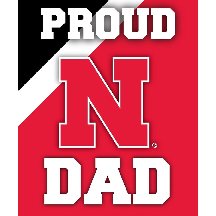 Nebraska Cornhuskers 5x6-Inch Proud Dad NCAA - Durable School Spirit Vinyl Decal Perfect Image 1