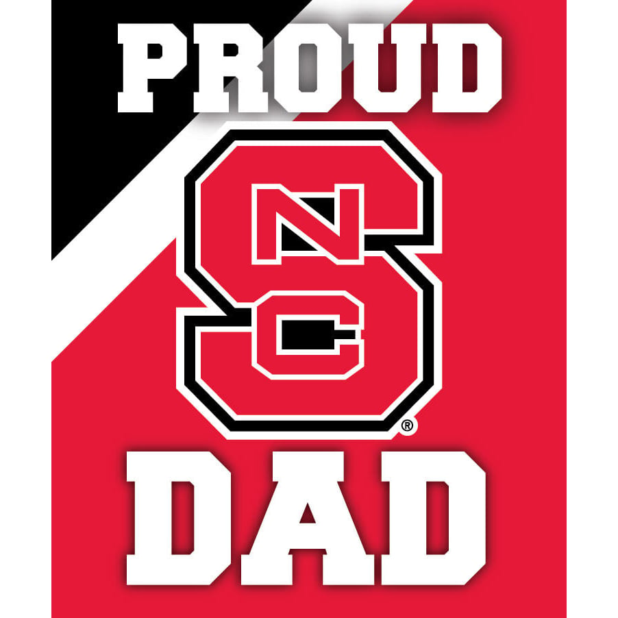 NC State Wolfpack 5x6-Inch Proud Dad NCAA - Durable School Spirit Vinyl Decal Perfect Image 1