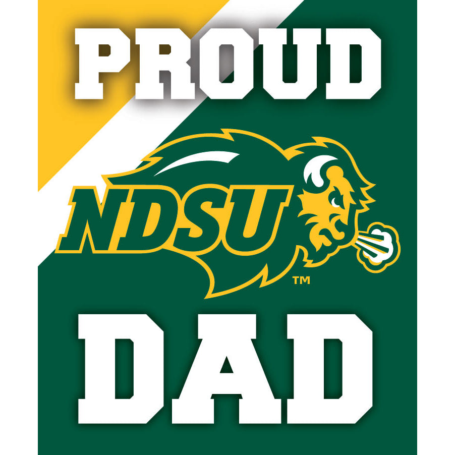 North Dakota State Bison 5x6-Inch Proud Dad NCAA - Durable School Spirit Vinyl Decal Perfect Image 1