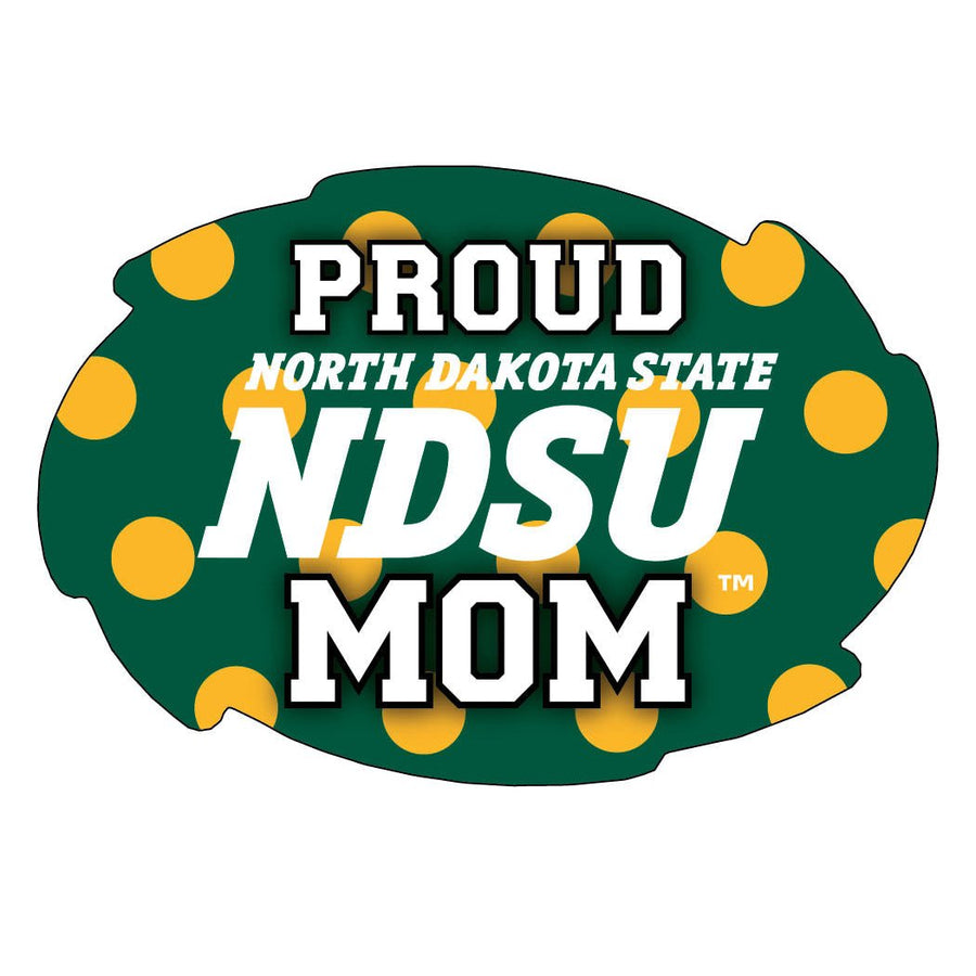 North Dakota State Bison 5x6-Inch Swirl Shape Proud Mom NCAA - Durable School Spirit Vinyl Decal Perfect Image 1