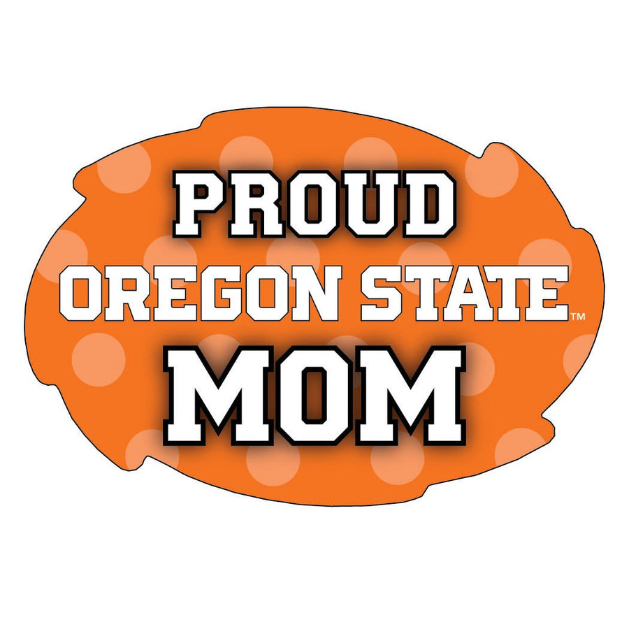 Oregon State Beavers 5x6-Inch Swirl Shape Proud Mom NCAA - Durable School Spirit Vinyl Decal Perfect Image 1