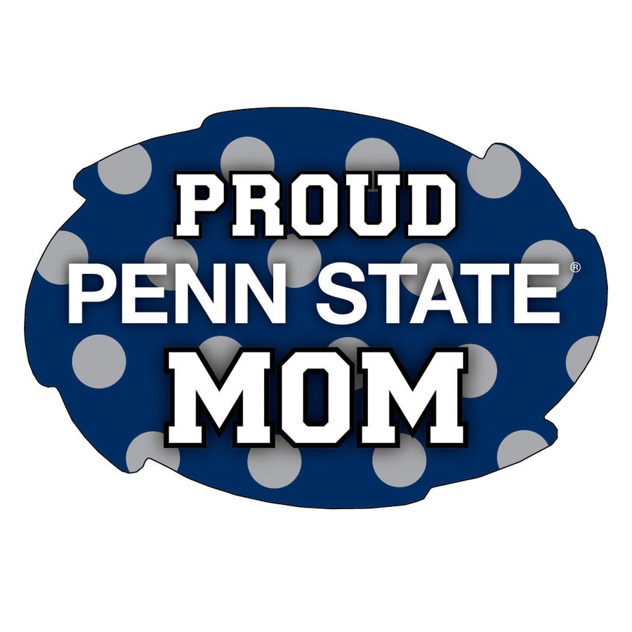 Penn State Nittany Lions 5x6-Inch Swirl Shape Proud Mom NCAA - Durable School Spirit Vinyl Decal Perfect Image 1