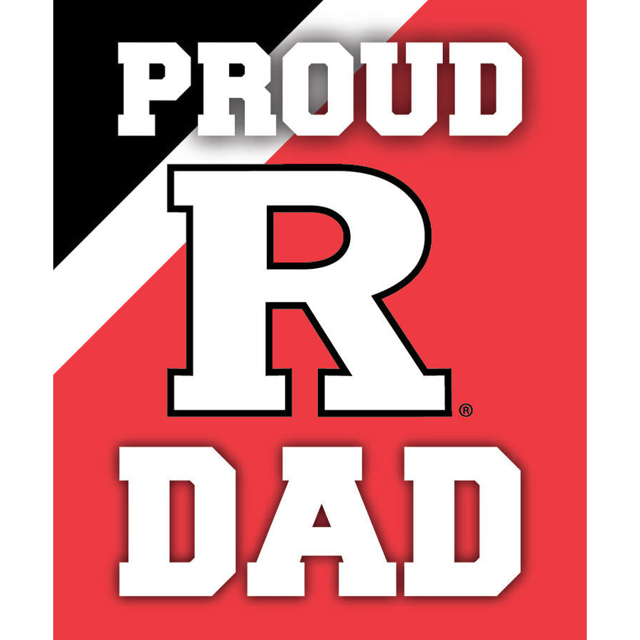 Rutgers Scarlet Knights 5x6-Inch Proud Dad NCAA - Durable School Spirit Vinyl Decal Perfect Image 1