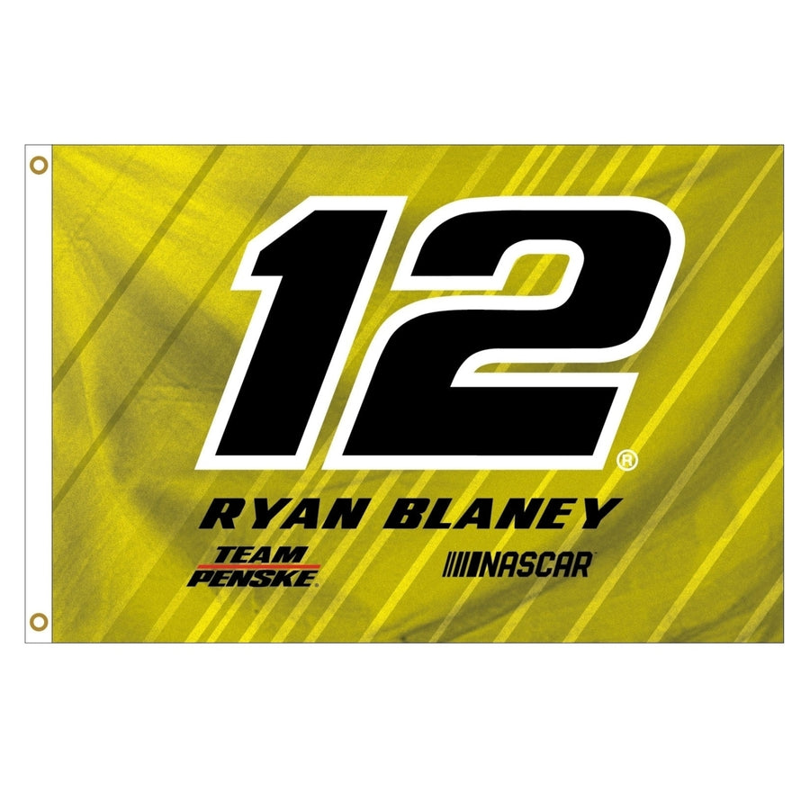 R and R Imports, Inc Ryan Blaney 12 3 x 5 Flag with Car for 2020 Image 1