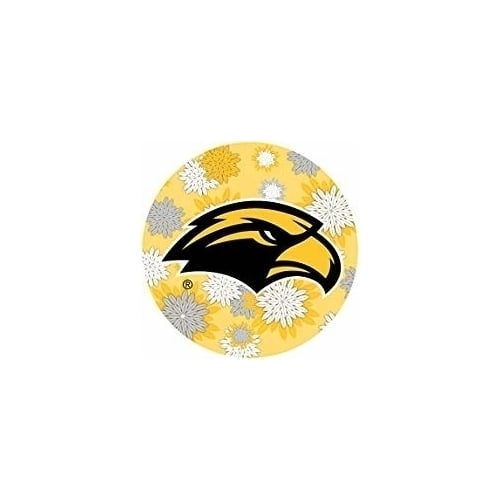 Southern Mississippi Golden Eagles Round 4-Inch NCAA Floral Love Vinyl Sticker - Blossoming School Spirit Decal Image 1