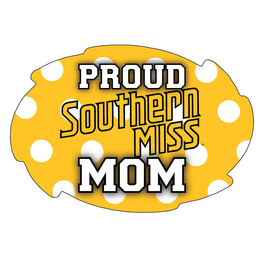 Southern Mississippi Golden Eagles 5x6-Inch Swirl Shape Proud Mom NCAA - Durable School Spirit Vinyl Decal Perfect Image 1