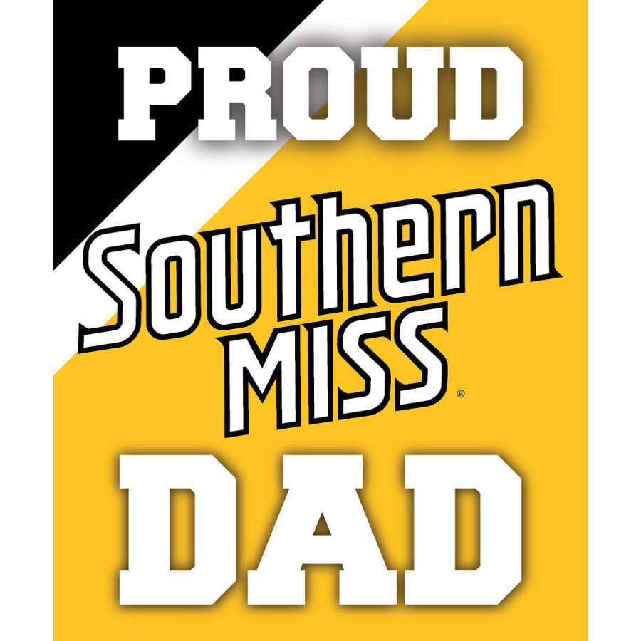 Southern Mississippi Golden Eagles 5x6-Inch Proud Dad NCAA - Durable School Spirit Vinyl Decal Perfect Image 1