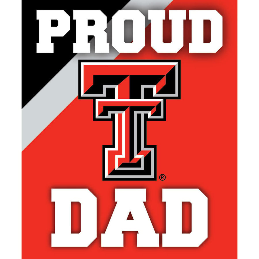 Texas Tech Red Raiders 5x6-Inch Proud Dad NCAA - Durable School Spirit Vinyl Decal Perfect Image 1