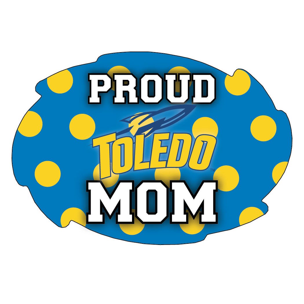 Toledo Rockets 5x6-Inch Swirl Shape Proud Mom NCAA - Durable School Spirit Vinyl Decal Perfect Image 1