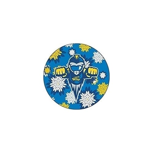 Toledo Rockets Round 4-Inch NCAA Floral Love Vinyl Sticker - Blossoming School Spirit Decal Image 1