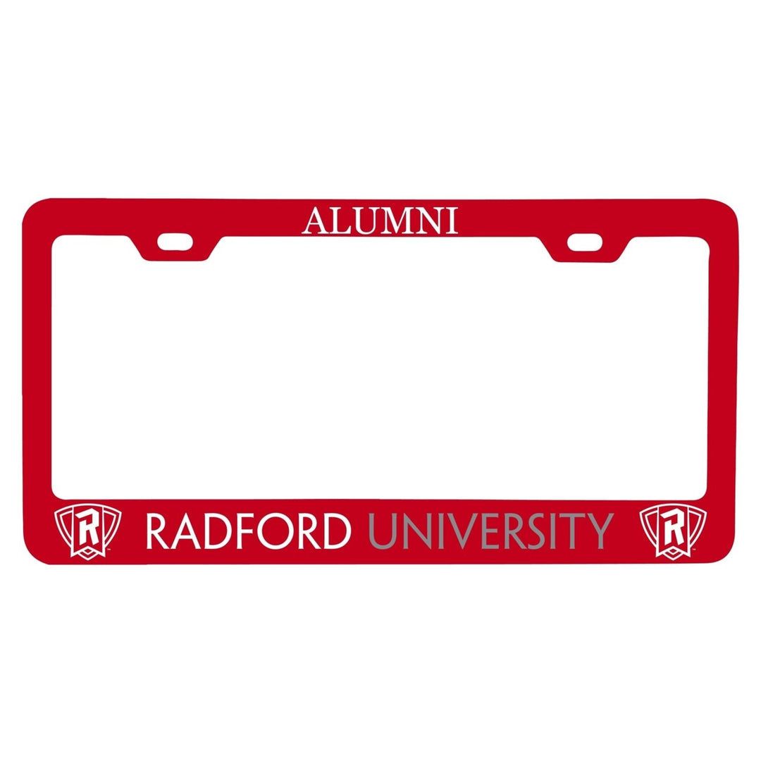 NCAA Radford University Highlanders Alumni License Plate Frame - Colorful Heavy Gauge Metal, Officially Licensed Image 1