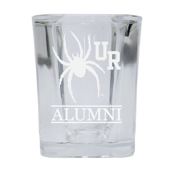 NCAA Richmond Spiders Alumni 2oz Laser Etched Square Shot Glass Image 1