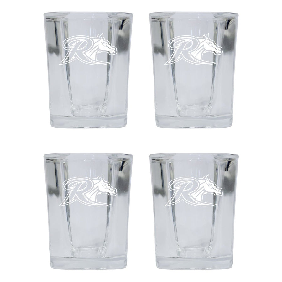 Rider University Broncs NCAA Collectors Edition 2oz Square Shot Glass - Laser Etched Logo 4-Pack Image 1