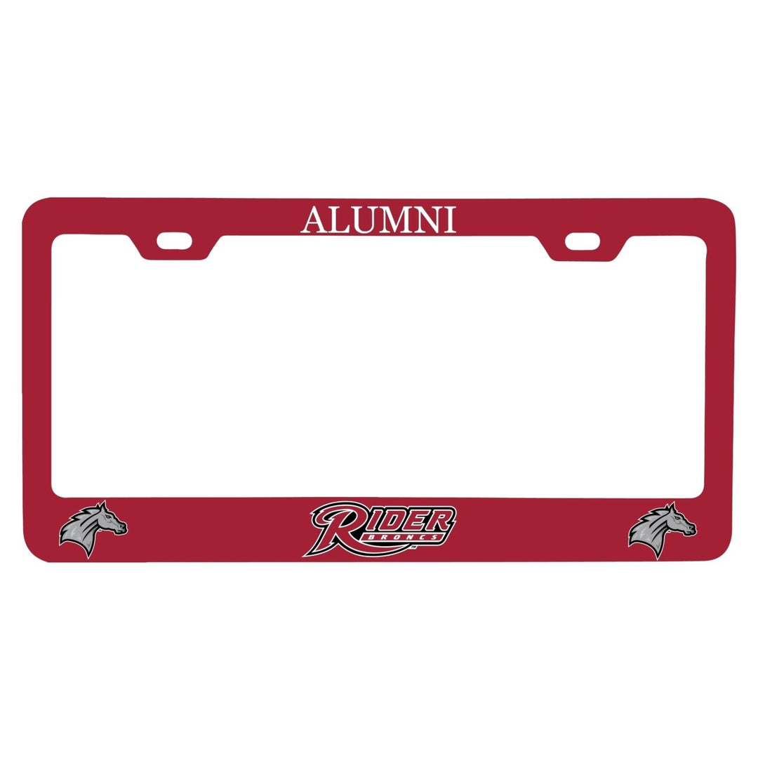 NCAA Rider University Broncs Alumni License Plate Frame - Colorful Heavy Gauge Metal, Officially Licensed Image 1