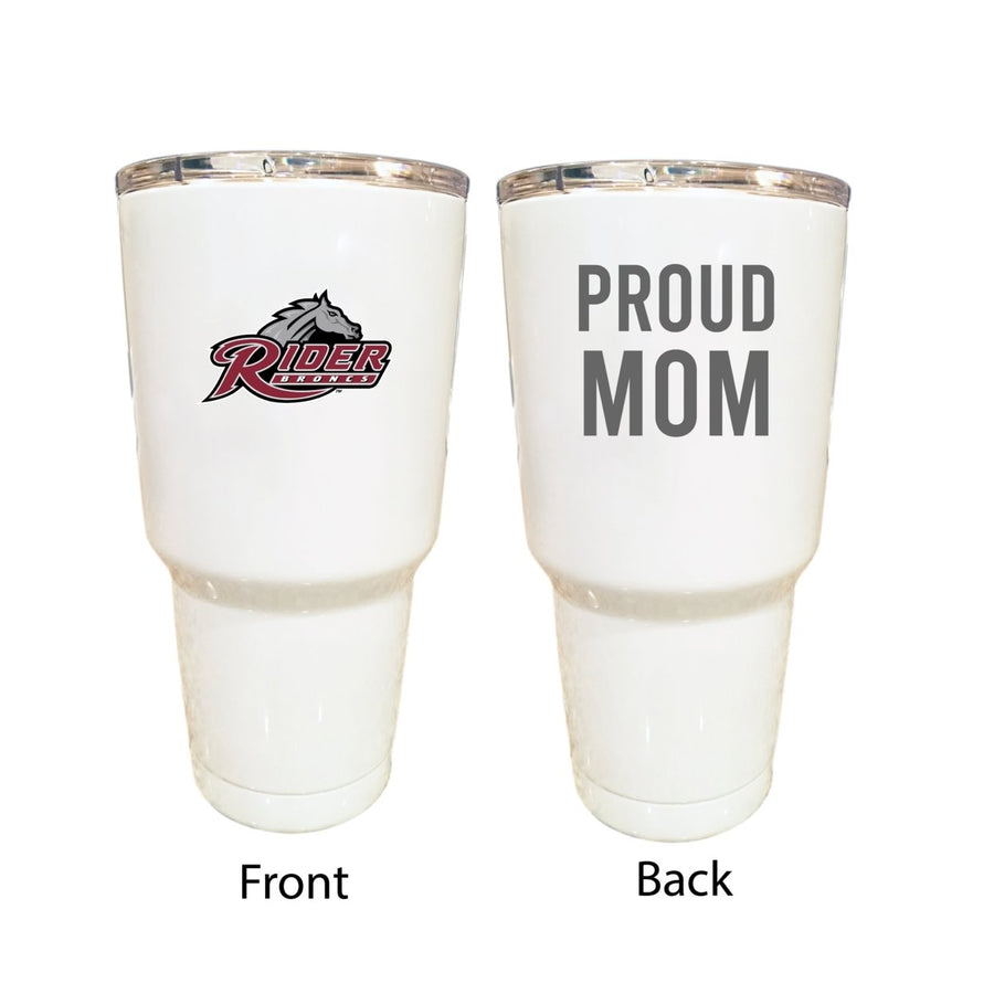 Rider University Broncs Proud Mom 24 oz Insulated Stainless Steel Tumbler - Black Image 1