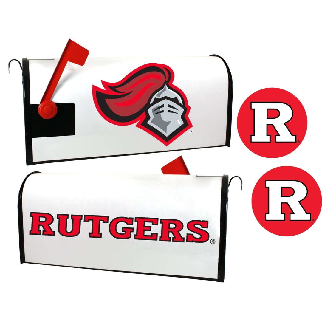 Rutgers Scarlet Knights NCAA Officially Licensed Mailbox Cover and Sticker Set Image 1