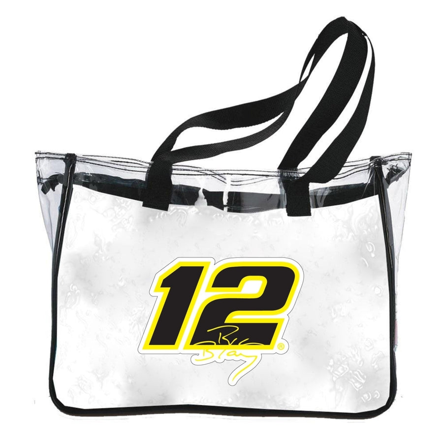 Ryan Blaney 12 NASCAR Plastic Clear Tote Bag Image 1