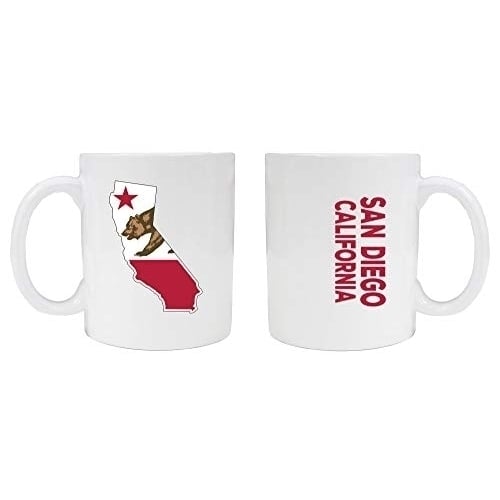 San Diego California Souvenir White Ceramic Mug 2 Pack Image 1