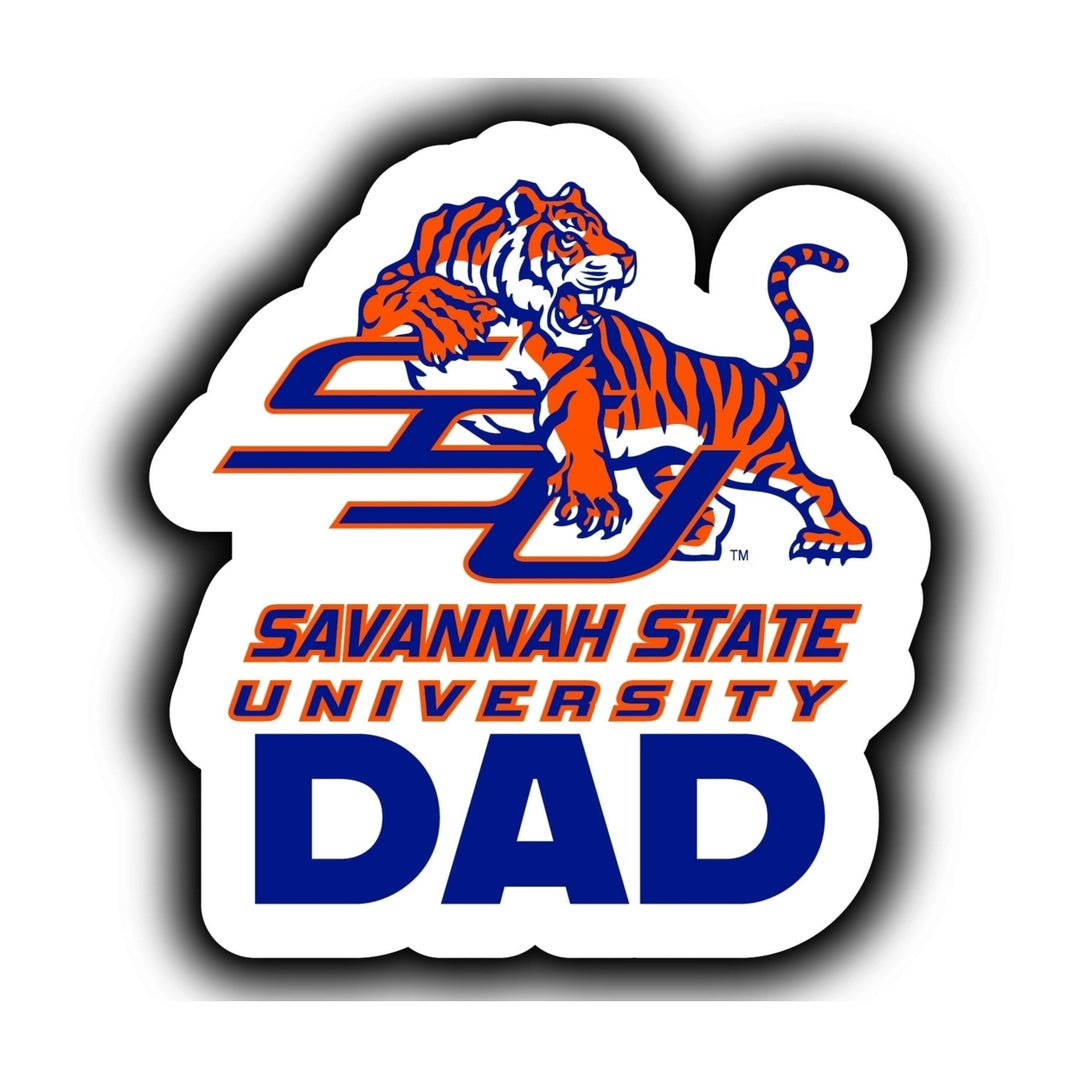 Savannah State University 4-Inch Proud Dad Die Cut Decal Officially Licensed Collegiate Product Image 1