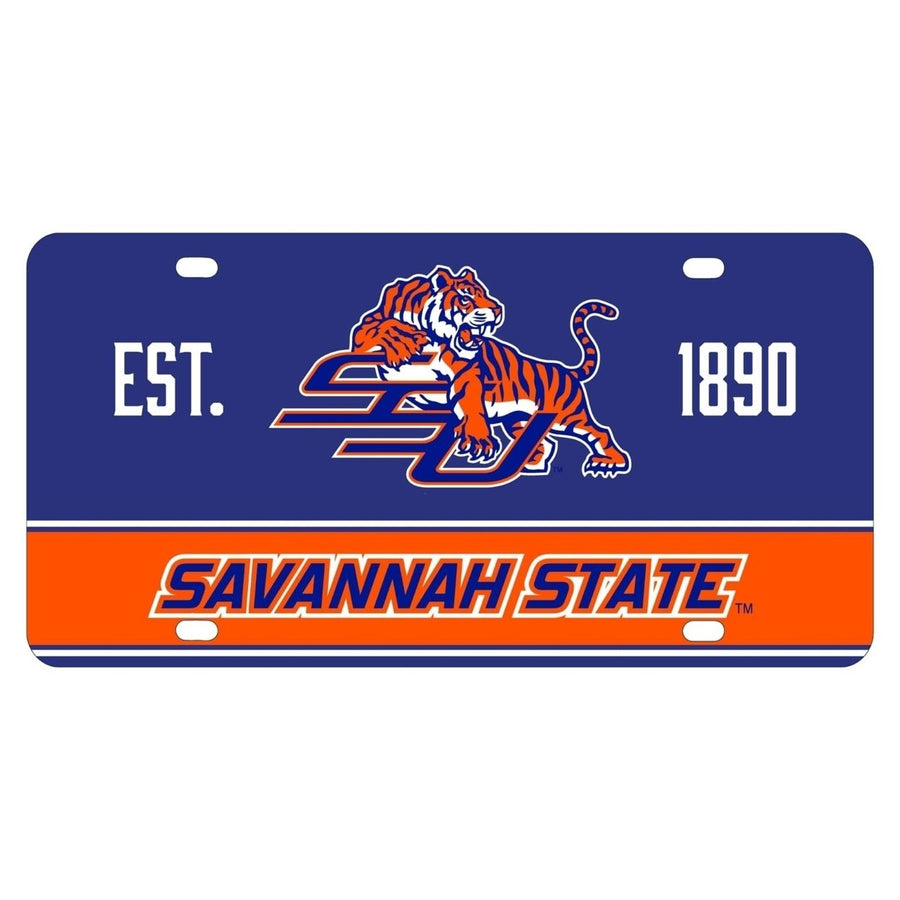 NCAA Savannah State University Metal License Plate - Lightweight, Sturdy and Versatile Image 1