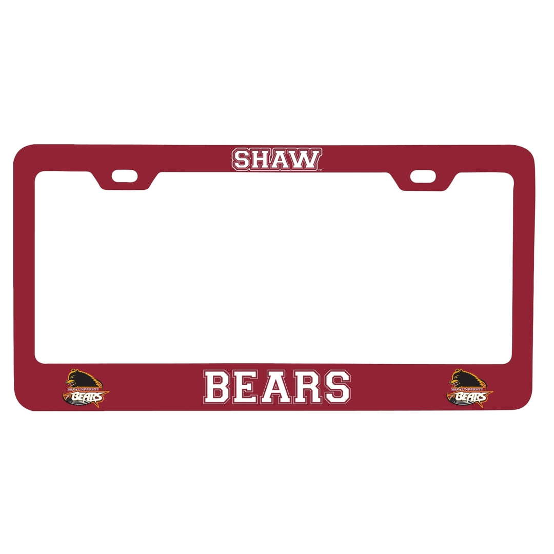 NCAA Shaw University Bears Alumni License Plate Frame - Colorful Heavy Gauge Metal, Officially Licensed Image 1