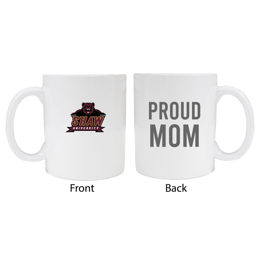 Shaw University Bears Proud Mom Ceramic Coffee Mug - White (2 Pack) Image 1