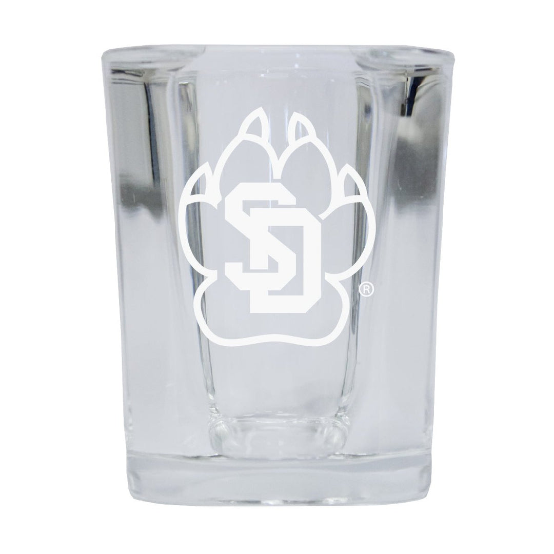 South Dakota Coyotes NCAA Collectors Edition 2oz Square Shot Glass - Laser Etched Logo Image 1