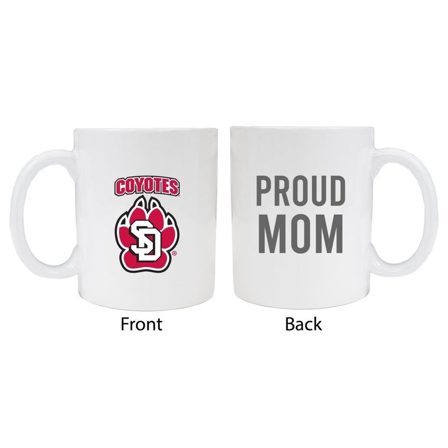 South Dakota Coyotes Proud Mom Ceramic Coffee Mug - White Image 1