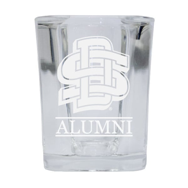 NCAA South Dakota State Jackrabbits Alumni 2oz Laser Etched Square Shot Glass Image 1