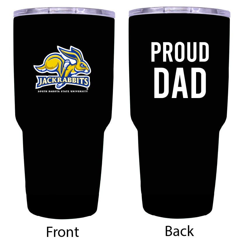 South Dakota State Jackrabbits Proud Dad 24 oz Insulated Stainless Steel Tumbler Black Image 1