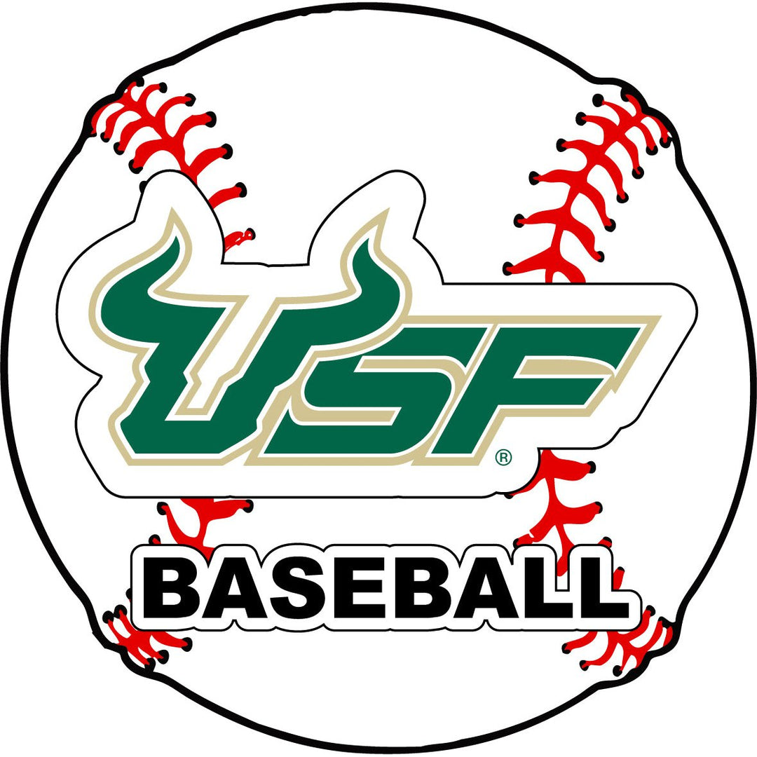 South Florida Bulls 4-Inch Round Baseball NCAA Passion Vinyl Decal Sticker Image 1