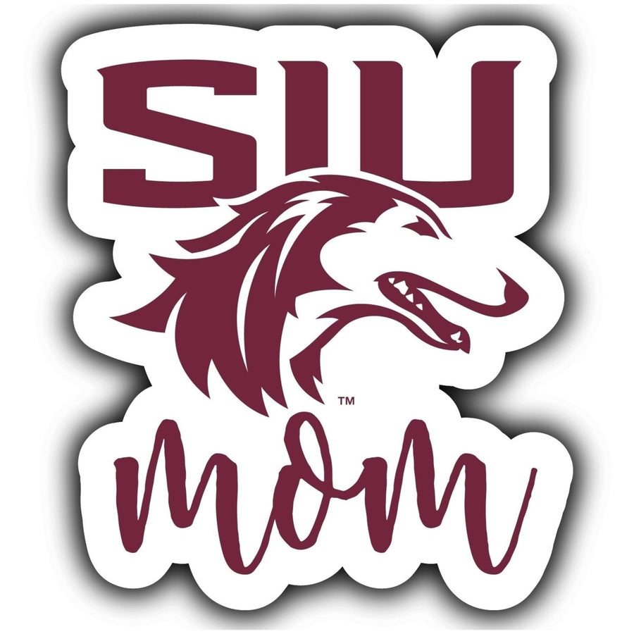 Southern Illinois Salukis 4-Inch Proud Mom NCAA - Durable School Spirit Vinyl Decal Perfect Image 1