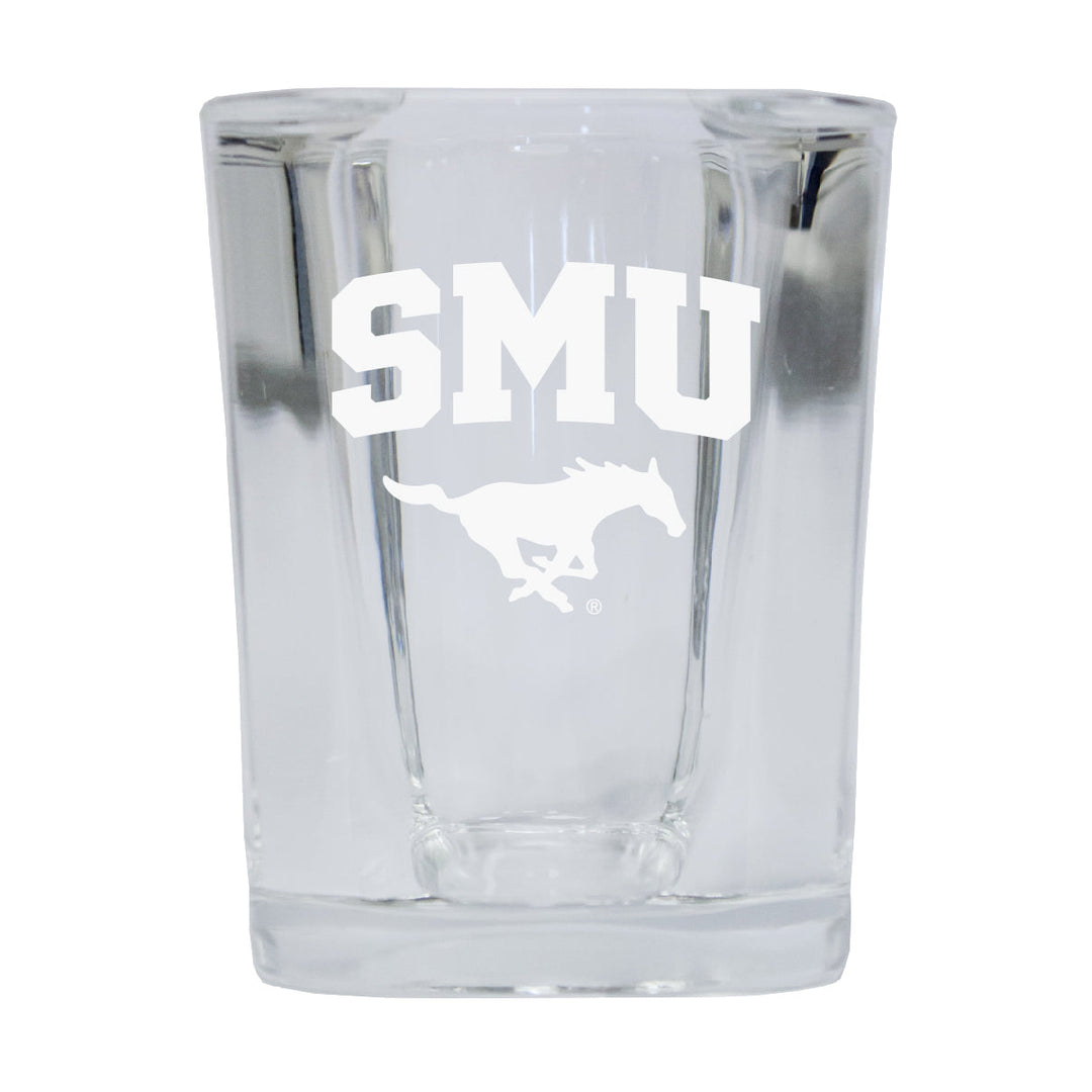 Southern Methodist University NCAA Collectors Edition 2oz Square Shot Glass - Laser Etched Logo Image 1